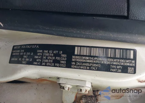 2018 Jeep Renegade Sport Fwd из США, поврежденный, VIN ZACCJAAB9JPG80413